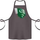 Curled Pakistan Flag Pakistani Day Football Cotton Apron 100% Organic Dark Grey