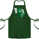 Curled Pakistan Flag Pakistani Day Football Cotton Apron 100% Organic Forest Green