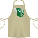 Curled Pakistan Flag Pakistani Day Football Cotton Apron 100% Organic Khaki