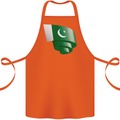 Curled Pakistan Flag Pakistani Day Football Cotton Apron 100% Organic Orange