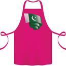 Curled Pakistan Flag Pakistani Day Football Cotton Apron 100% Organic Pink