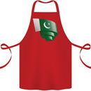 Curled Pakistan Flag Pakistani Day Football Cotton Apron 100% Organic Red