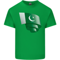 Curled Pakistan Flag Pakistani Day Football Kids T-Shirt Childrens Irish Green