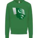 Curled Pakistan Flag Pakistani Day Football Mens Sweatshirt Jumper Irish Green