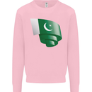 Curled Pakistan Flag Pakistani Day Football Mens Sweatshirt Jumper Light Pink