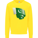 Curled Pakistan Flag Pakistani Day Football Mens Sweatshirt Jumper Yellow