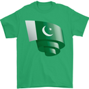 Curled Pakistan Flag Pakistani Day Football Mens T-Shirt 100% Cotton Irish Green