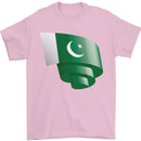 Curled Pakistan Flag Pakistani Day Football Mens T-Shirt 100% Cotton Light Pink