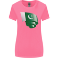 Curled Pakistan Flag Pakistani Day Football Womens Wider Cut T-Shirt Azalea
