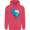 Curled Palau Flag Palauan Day Football Childrens Kids Hoodie Heliconia