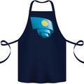Curled Palau Flag Palauan Day Football Cotton Apron 100% Organic Navy Blue