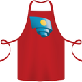 Curled Palau Flag Palauan Day Football Cotton Apron 100% Organic Red