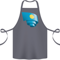Curled Palau Flag Palauan Day Football Cotton Apron 100% Organic Steel
