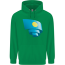 Curled Palau Flag Palauan Day Football Mens 80% Cotton Hoodie Irish Green