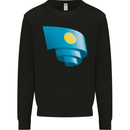 Curled Palau Flag Palauan Day Football Mens Sweatshirt Jumper Black
