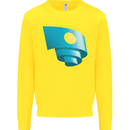 Curled Palau Flag Palauan Day Football Mens Sweatshirt Jumper Yellow