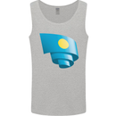 Curled Palau Flag Palauan Day Football Mens Vest Tank Top Sports Grey
