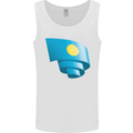 Curled Palau Flag Palauan Day Football Mens Vest Tank Top White