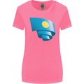 Curled Palau Flag Palauan Day Football Womens Wider Cut T-Shirt Azalea