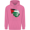 Curled Palestine Flag Palestinian Day Football Childrens Kids Hoodie Azalea