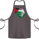 Curled Palestine Flag Palestinian Day Football Cotton Apron 100% Organic Dark Grey