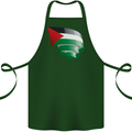 Curled Palestine Flag Palestinian Day Football Cotton Apron 100% Organic Forest Green
