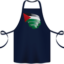 Curled Palestine Flag Palestinian Day Football Cotton Apron 100% Organic Navy Blue