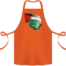 Curled Palestine Flag Palestinian Day Football Cotton Apron 100% Organic Orange