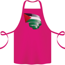 Curled Palestine Flag Palestinian Day Football Cotton Apron 100% Organic Pink