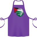 Curled Palestine Flag Palestinian Day Football Cotton Apron 100% Organic Purple