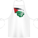 Curled Palestine Flag Palestinian Day Football Cotton Apron 100% Organic White