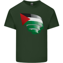Curled Palestine Flag Palestinian Day Football Mens Cotton T-Shirt Tee Top Forest Green