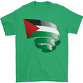 Curled Palestine Flag Palestinian Day Football Mens T-Shirt 100% Cotton Irish Green