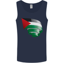 Curled Palestine Flag Palestinian Day Football Mens Vest Tank Top Navy Blue