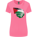 Curled Palestine Flag Palestinian Day Football Womens Wider Cut T-Shirt Azalea