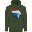 Curled Paraguay Flag Paraguayan Day Football Childrens Kids Hoodie Forest Green