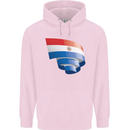 Curled Paraguay Flag Paraguayan Day Football Childrens Kids Hoodie Light Pink