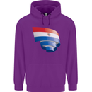 Curled Paraguay Flag Paraguayan Day Football Childrens Kids Hoodie Purple