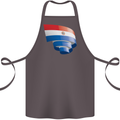 Curled Paraguay Flag Paraguayan Day Football Cotton Apron 100% Organic Dark Grey