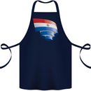 Curled Paraguay Flag Paraguayan Day Football Cotton Apron 100% Organic Navy Blue