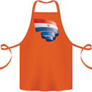 Curled Paraguay Flag Paraguayan Day Football Cotton Apron 100% Organic Orange
