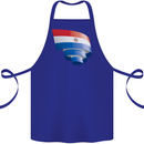 Curled Paraguay Flag Paraguayan Day Football Cotton Apron 100% Organic Royal Blue