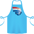 Curled Paraguay Flag Paraguayan Day Football Cotton Apron 100% Organic Turquoise