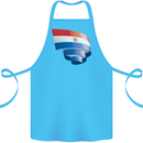 Curled Paraguay Flag Paraguayan Day Football Cotton Apron 100% Organic Turquoise