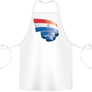 Curled Paraguay Flag Paraguayan Day Football Cotton Apron 100% Organic White