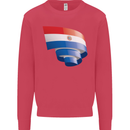 Curled Paraguay Flag Paraguayan Day Football Kids Sweatshirt Jumper Heliconia