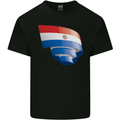Curled Paraguay Flag Paraguayan Day Football Kids T-Shirt Childrens Black
