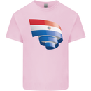 Curled Paraguay Flag Paraguayan Day Football Kids T-Shirt Childrens Light Pink