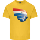 Curled Paraguay Flag Paraguayan Day Football Kids T-Shirt Childrens Yellow