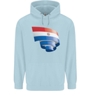Curled Paraguay Flag Paraguayan Day Football Mens 80% Cotton Hoodie Light Blue